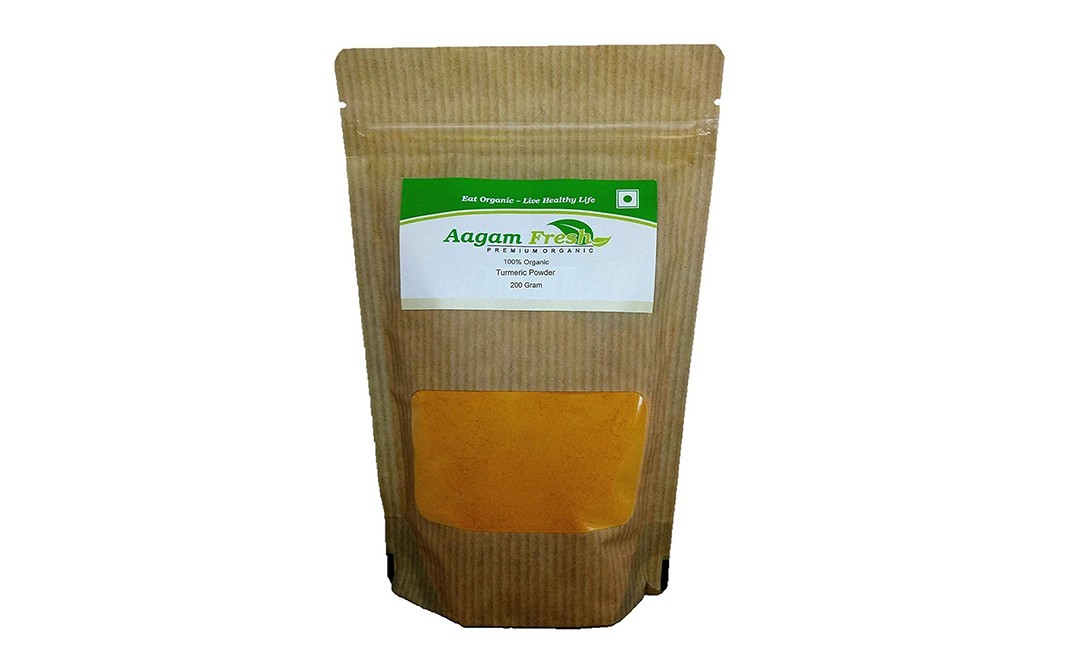 Aagam Fresh Organic Turmeric Powder    Pack  200 grams